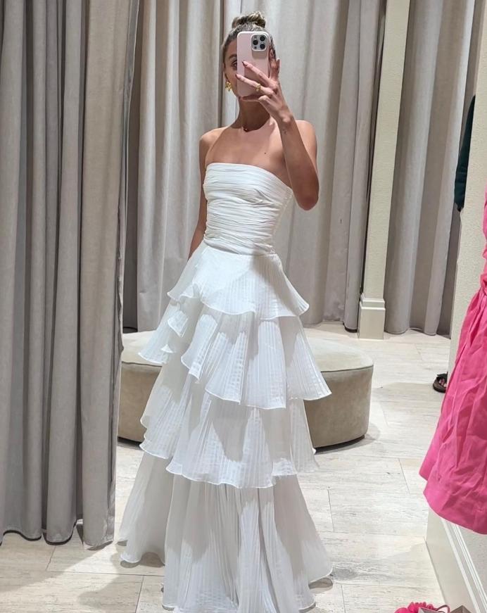 Hire AJE Set Sunbeam Bustier and Cosmos Skirt in White