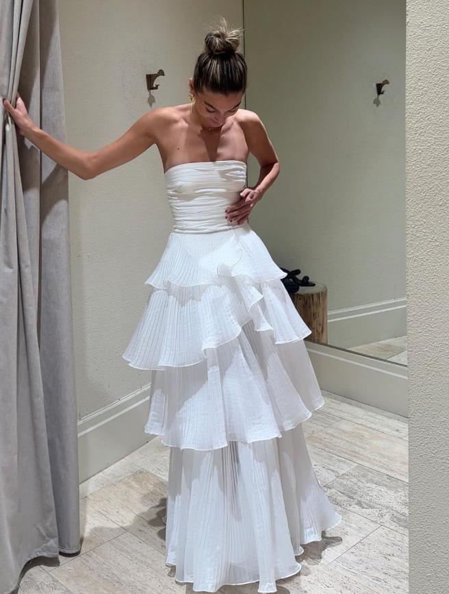 Hire AJE Set Sunbeam Bustier and Cosmos Skirt in White
