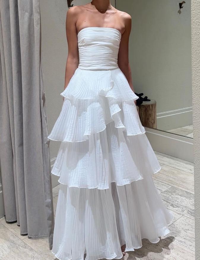 Hire AJE Set Sunbeam Bustier and Cosmos Skirt in White