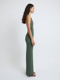 Hire CHRISTOPHER ESBER Tailored Sloped Halter Dress in Bottle Green