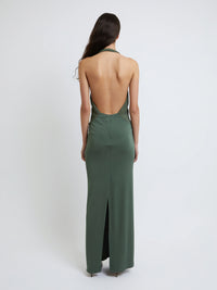 Hire CHRISTOPHER ESBER Tailored Sloped Halter Dress in Bottle Green