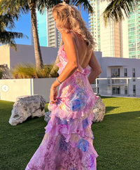 Hire Love Shack Fancy Rialto Dress in Candy Sparkle Pink