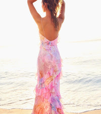 Hire Love Shack Fancy Rialto Dress in Candy Sparkle Pink