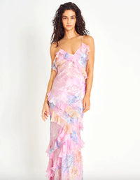 Hire Love Shack Fancy Rialto Dress in Candy Sparkle Pink