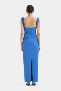 SIR THE LABEL Azul Balconette Gown in Cobalt Blue