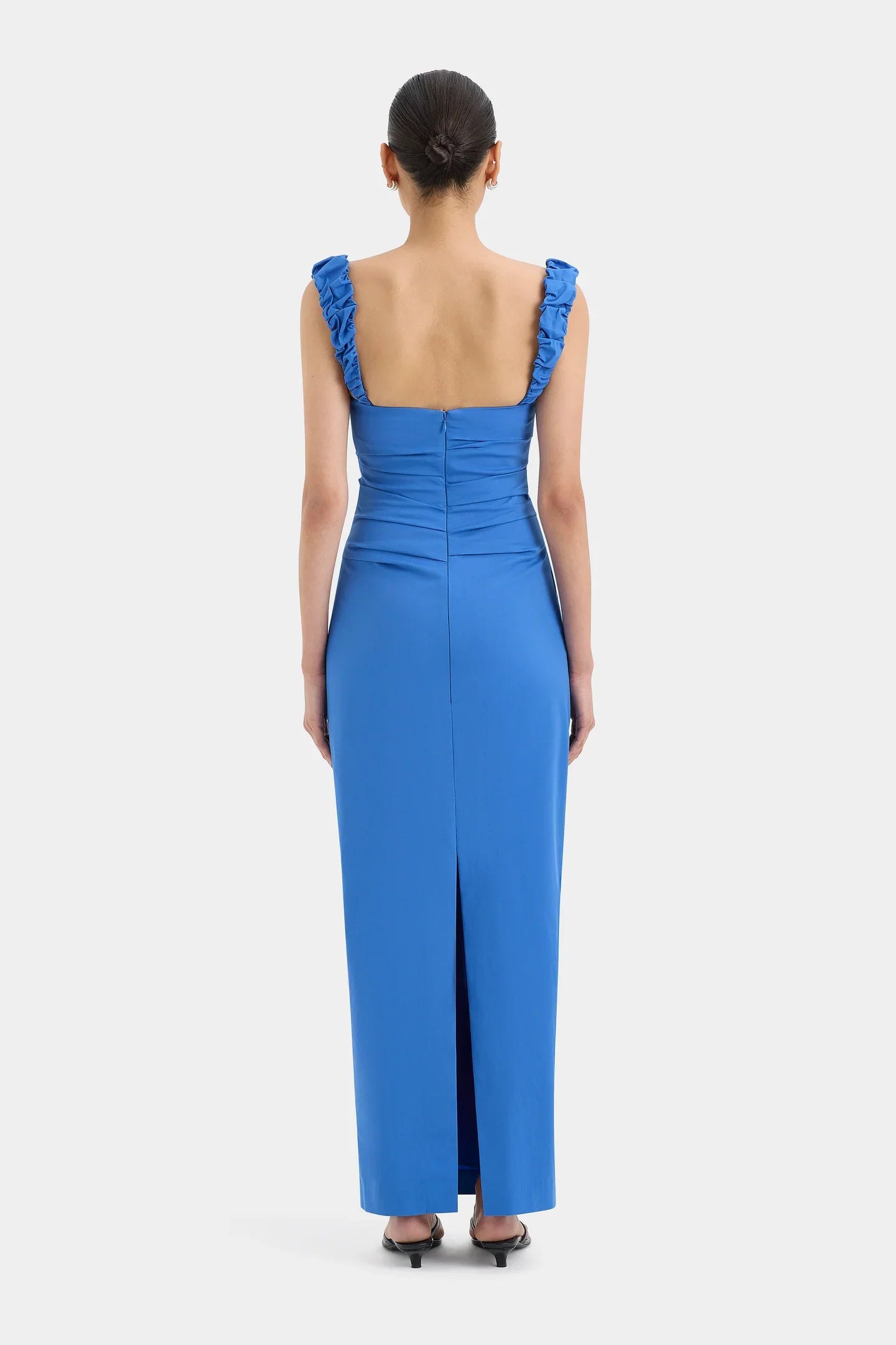 SIR THE LABEL Azul Balconette Gown in Cobalt Blue