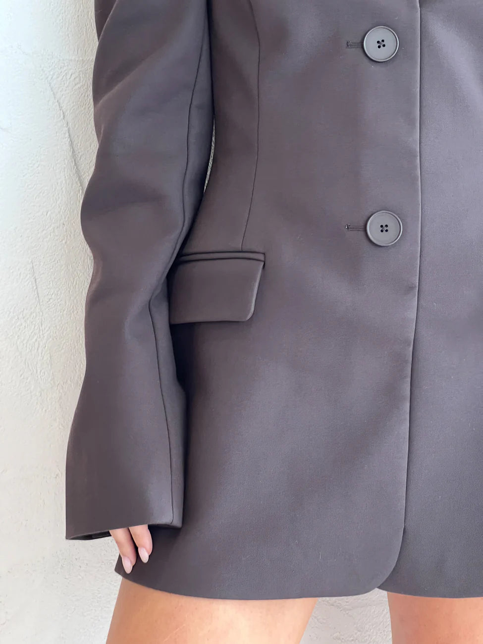 Hire SIR THE LABEL Sandrine Tailored Mini Dress in Chocolate Brown SMALL MAKE