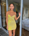 Hire NATALIE ROLT Josie Mini Dress in Yellow Gold