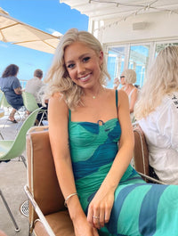 Hire SIR THE LABEL Frankie Gathered Midi Dress In Emerald Reflection