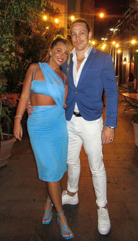 Hire CHRISTOPHER ESBER Magnetica Asymmetrical Dress in Dolphin Blue