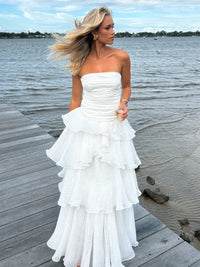 Hire AJE Set Sunbeam Bustier and Cosmos Skirt in White