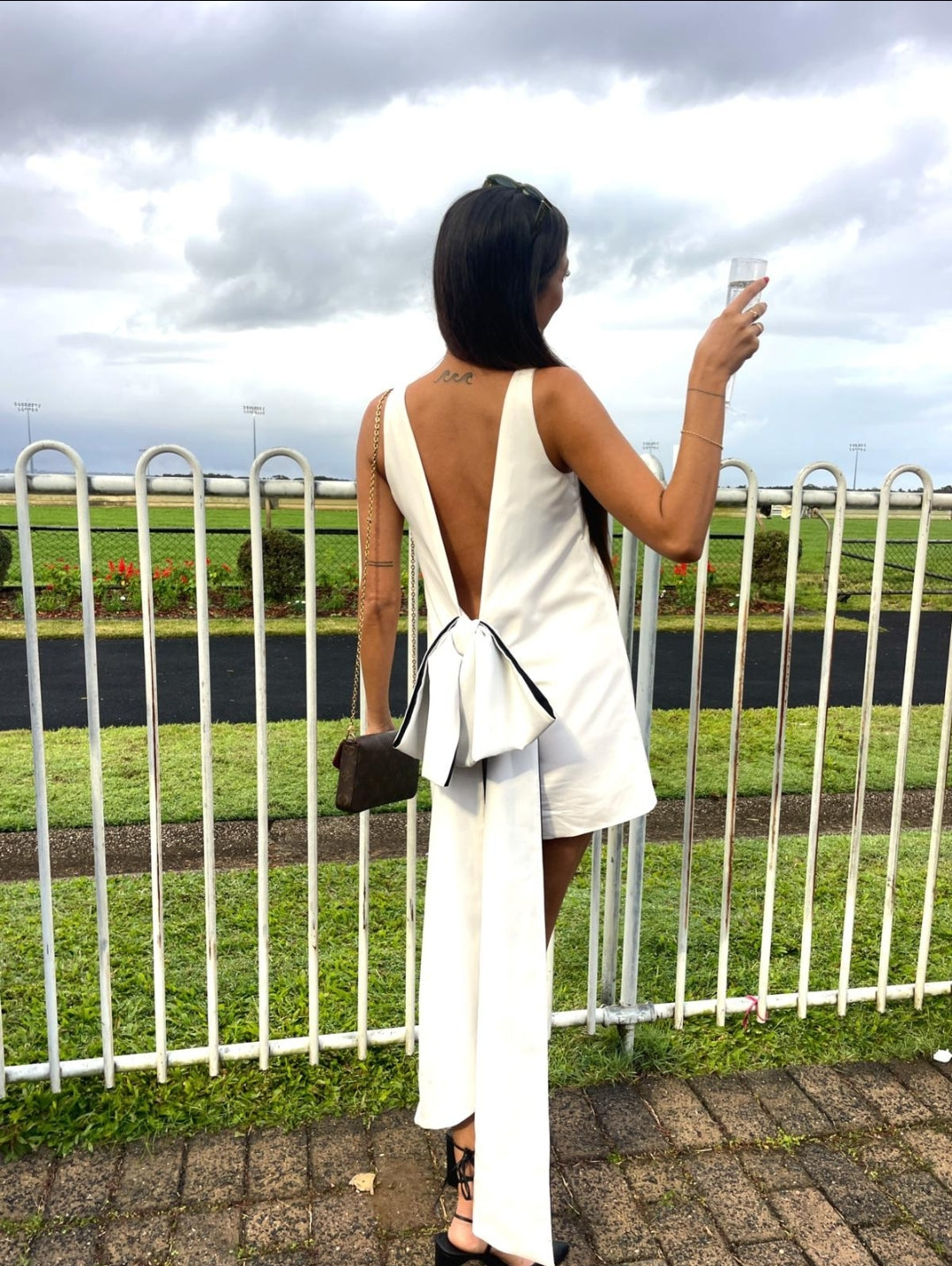 Hire EFFIE KATS Nikola Mini Dress in Ivory White