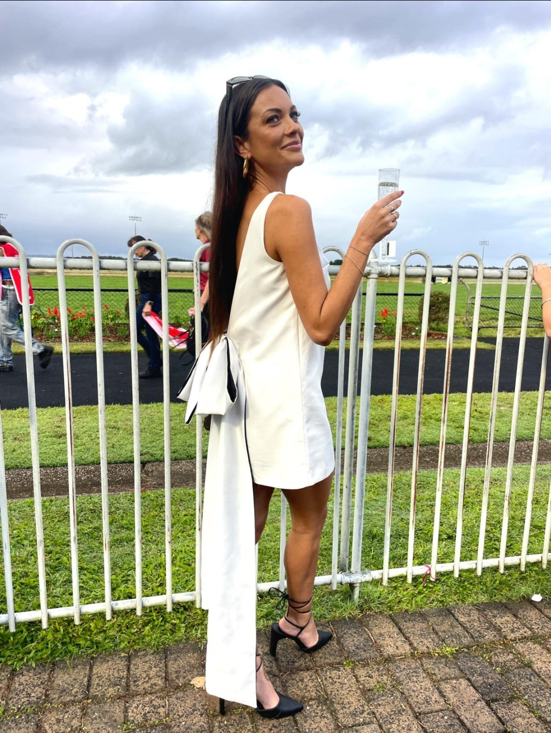 Hire EFFIE KATS Nikola Mini Dress in Ivory White