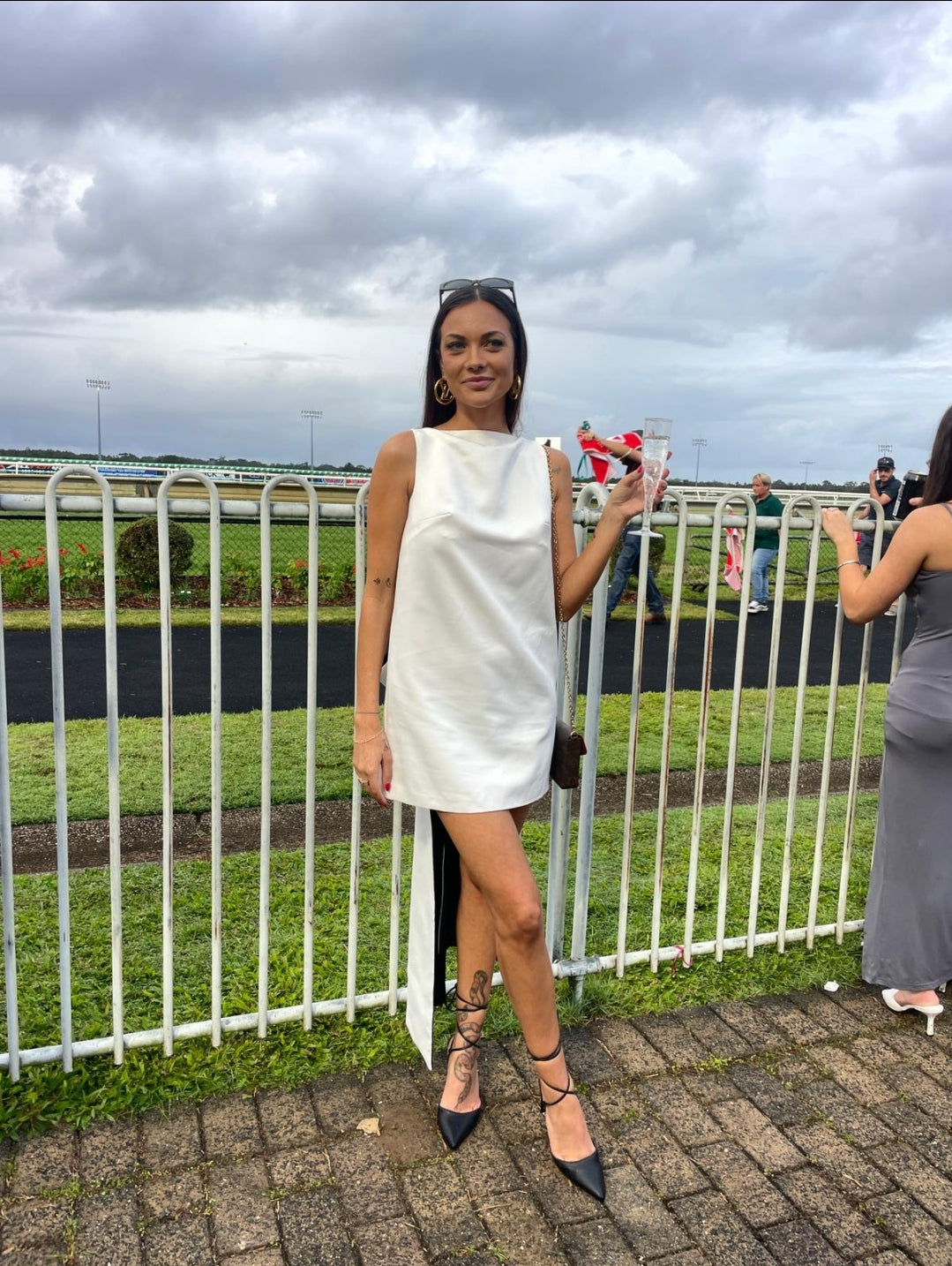 Hire EFFIE KATS Nikola Mini Dress in Ivory White