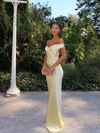 Hire NATALIE ROLT Bridget Gown in Lemon Yellow