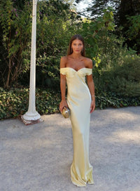 Hire NATALIE ROLT Bridget Gown in Lemon Yellow