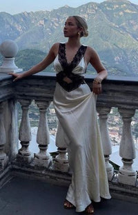 Hire SIR THE LABEL Aries Cut Out Gown in Lemon Cream