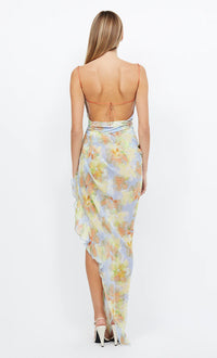 Hire Bec + Bridge Zephy Asym Dress in Blue Blossom