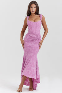 Hire HOUSE OF CB Cesca Rose Pink Floral Maxi Dress