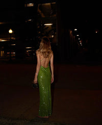 Hire RAT & BOA Gaia Dress in Green Sequin