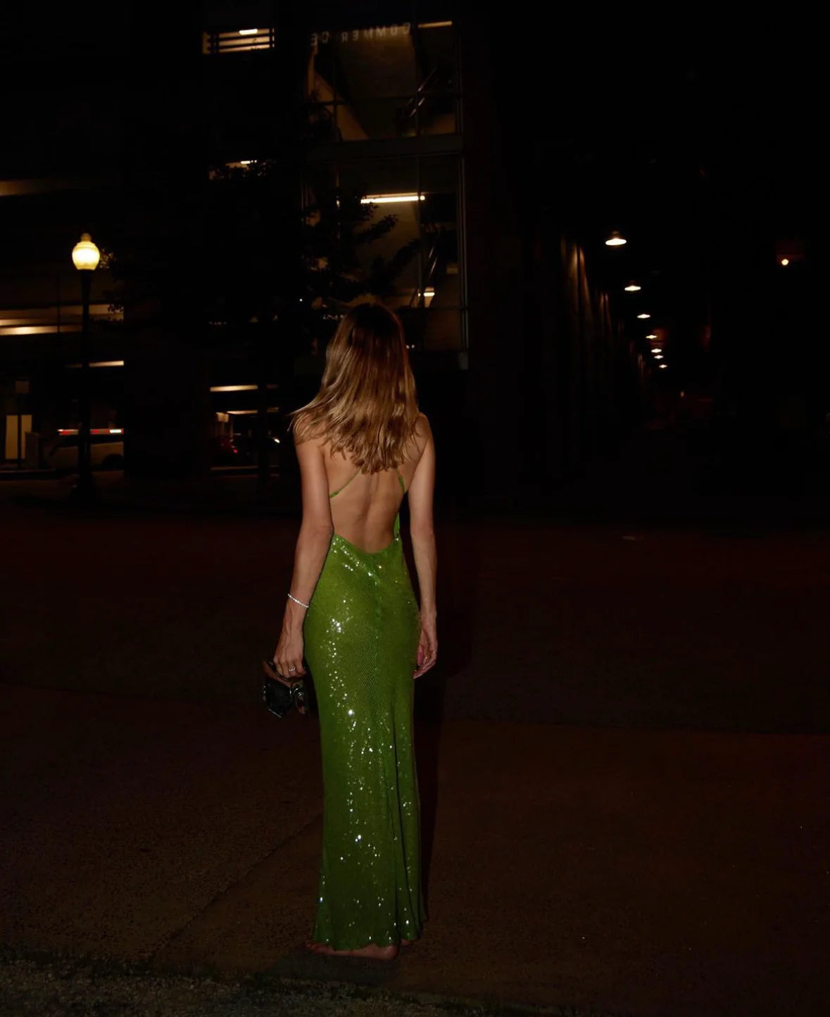Hire RAT & BOA Gaia Dress in Green Sequin