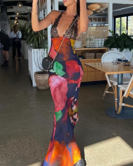 Hire RAT & BOA Paola Sheer Floral Slip Dress