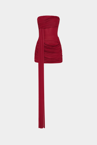 Hire MISHA Ember Wrapped Mini Dress in Cherry Red
