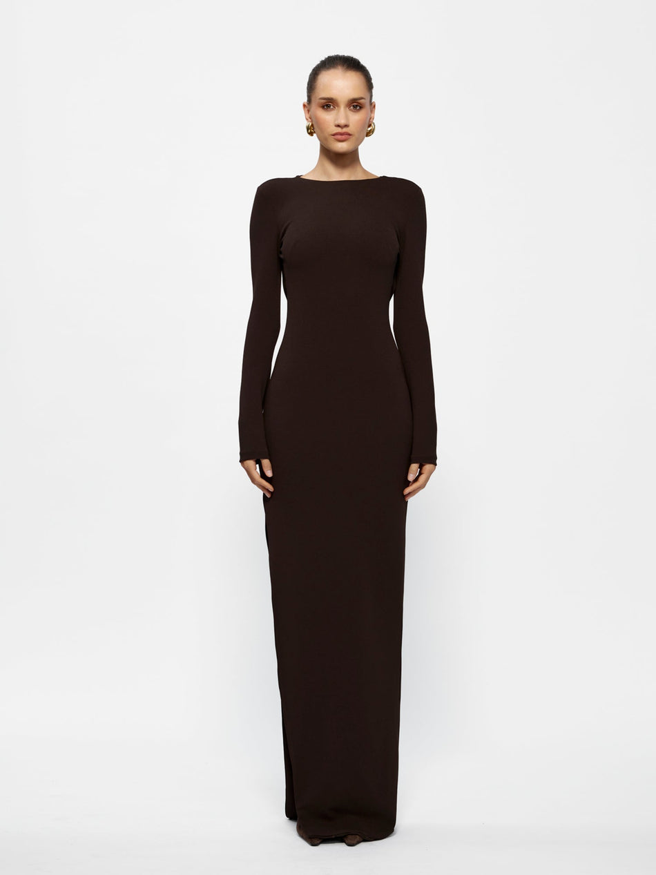 Hire EFFIE KATS Indie Gown in Coffee Brown
