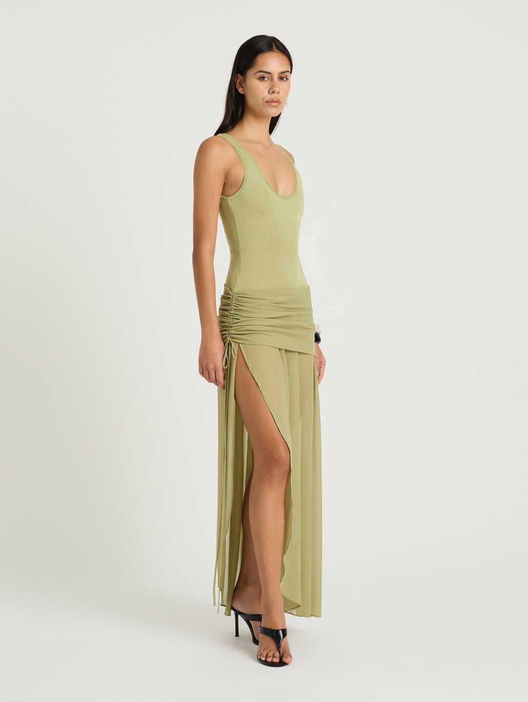 Hire BENNI Addison Maxi Dress in Pistachio