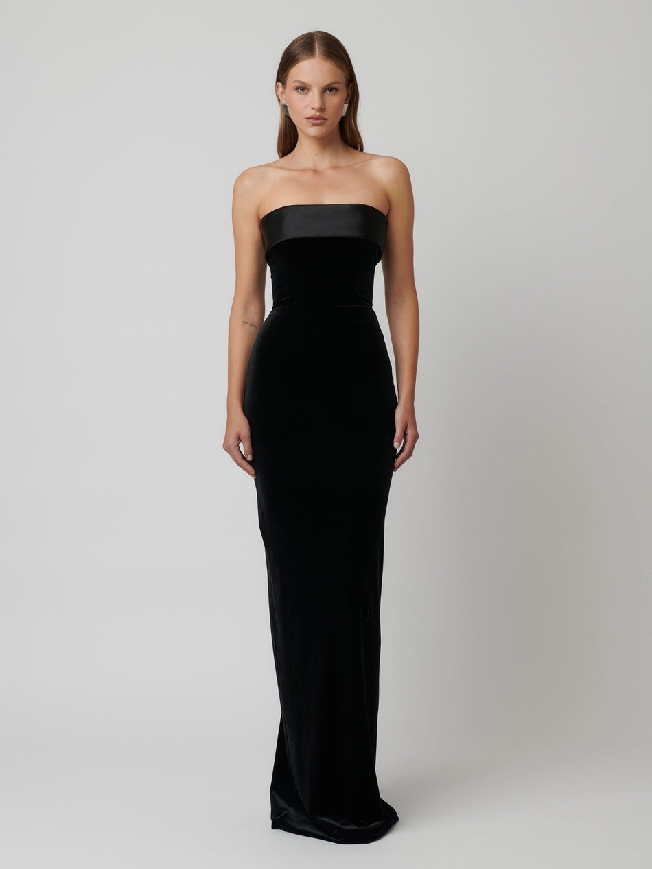 Hire EFFIE KATS Monroe Gown in Black Velvet