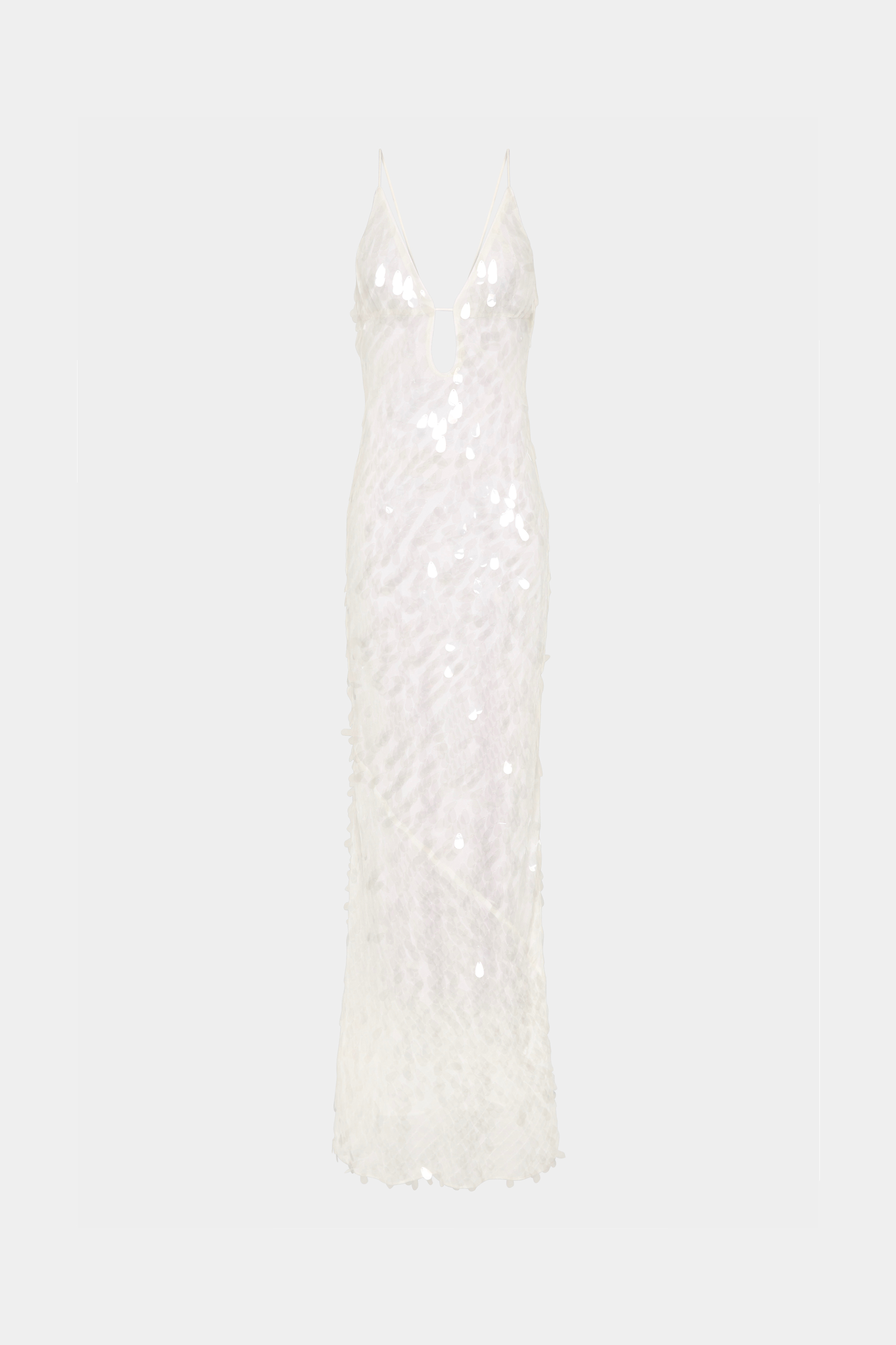 Hire MISHA Sapphire Sequin Maxi Dress in Ivory White
