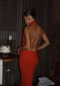 Hire MISHA Vanessa Jersey Maxi Dress in Cherry Red