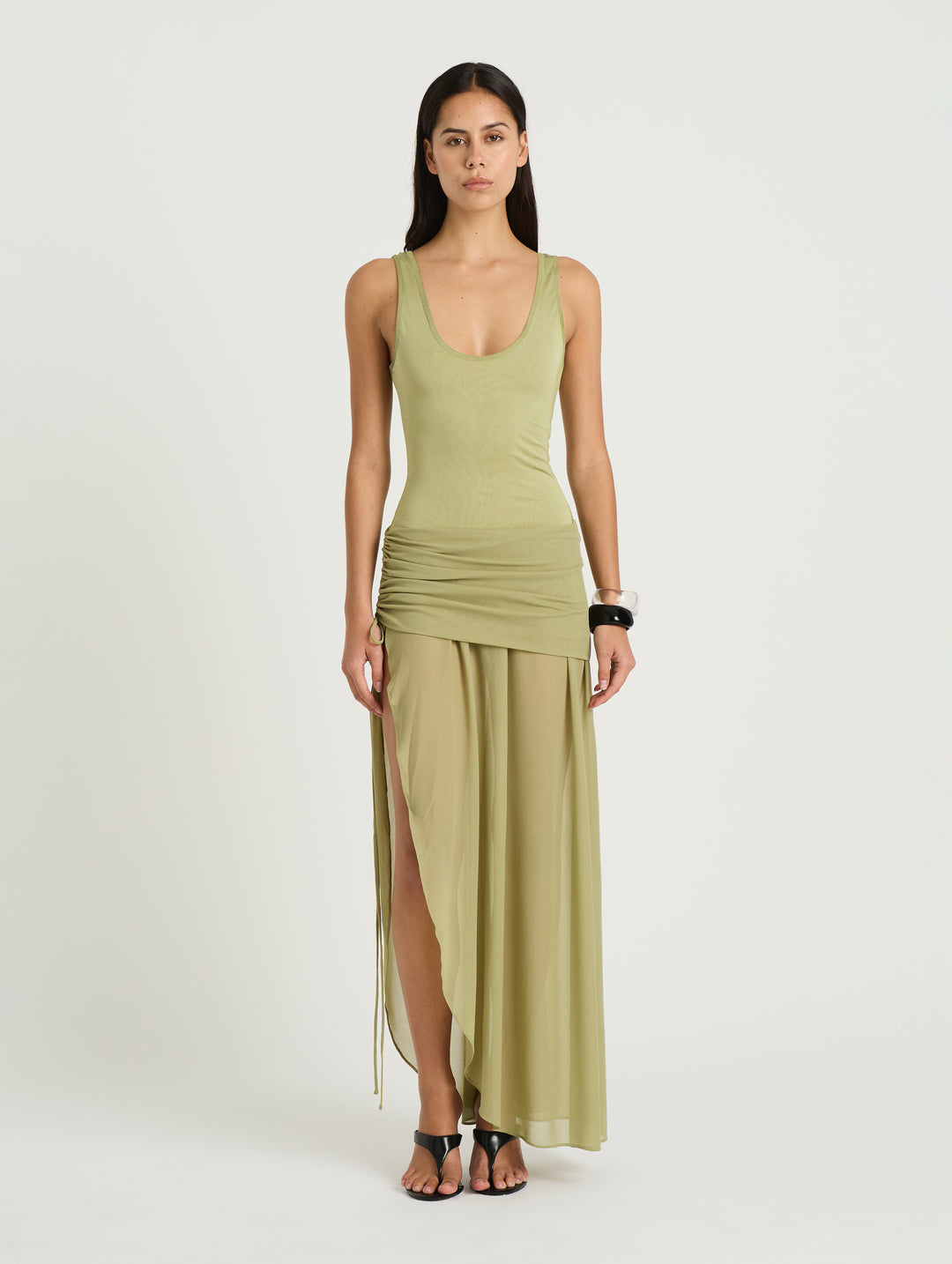 Hire BENNI Addison Maxi Dress in Pistachio