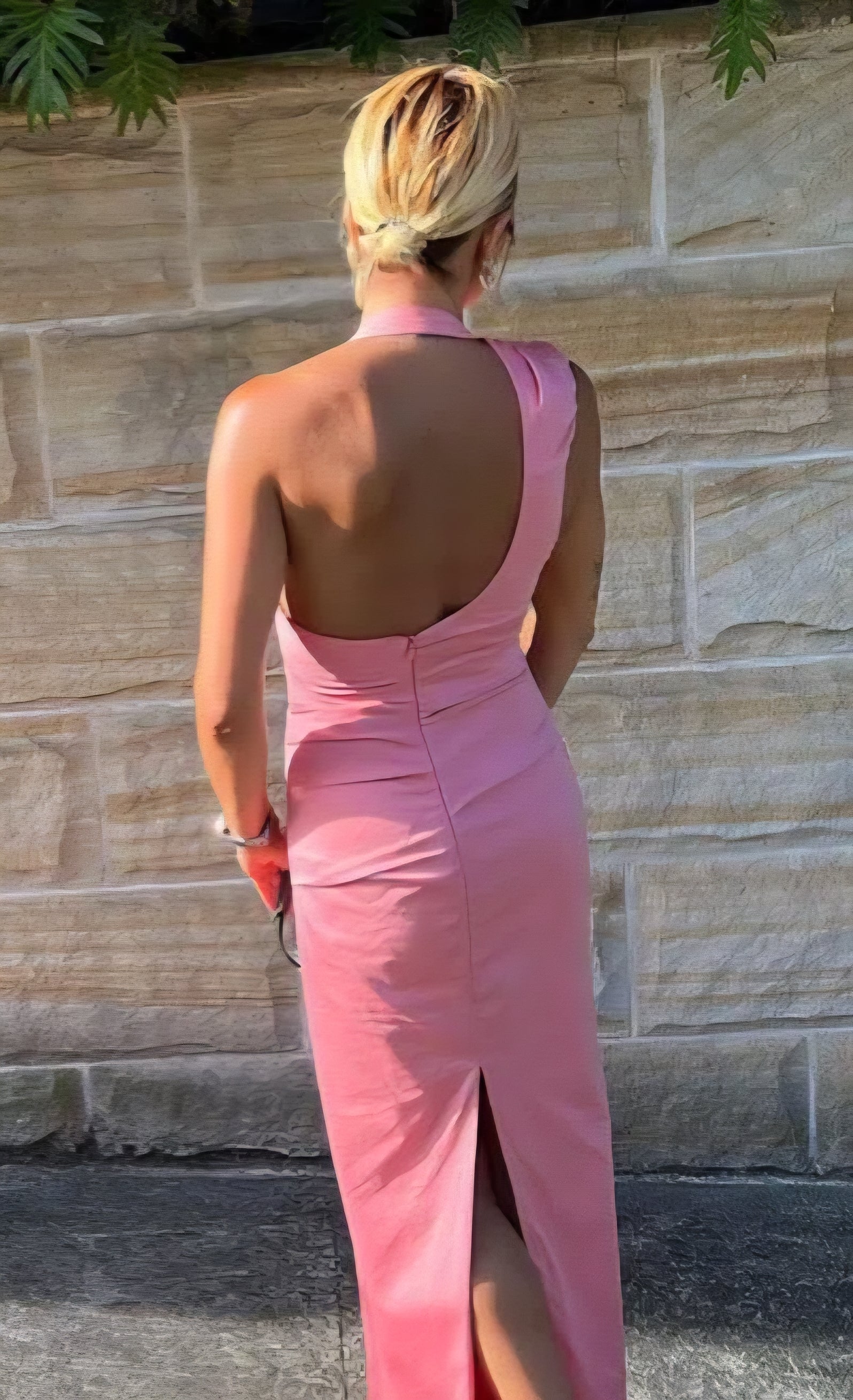 Hire SIR THE LABEL Giacomo Gathered Midi Dress in Pink
