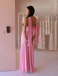 Hire BY NICOLA Fiesta Off Shoulder Dress in Candy Pink