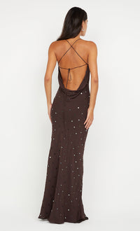 Hire BEC+BRIDGE Arielle Slip Maxi Dress in Dark Chocolate