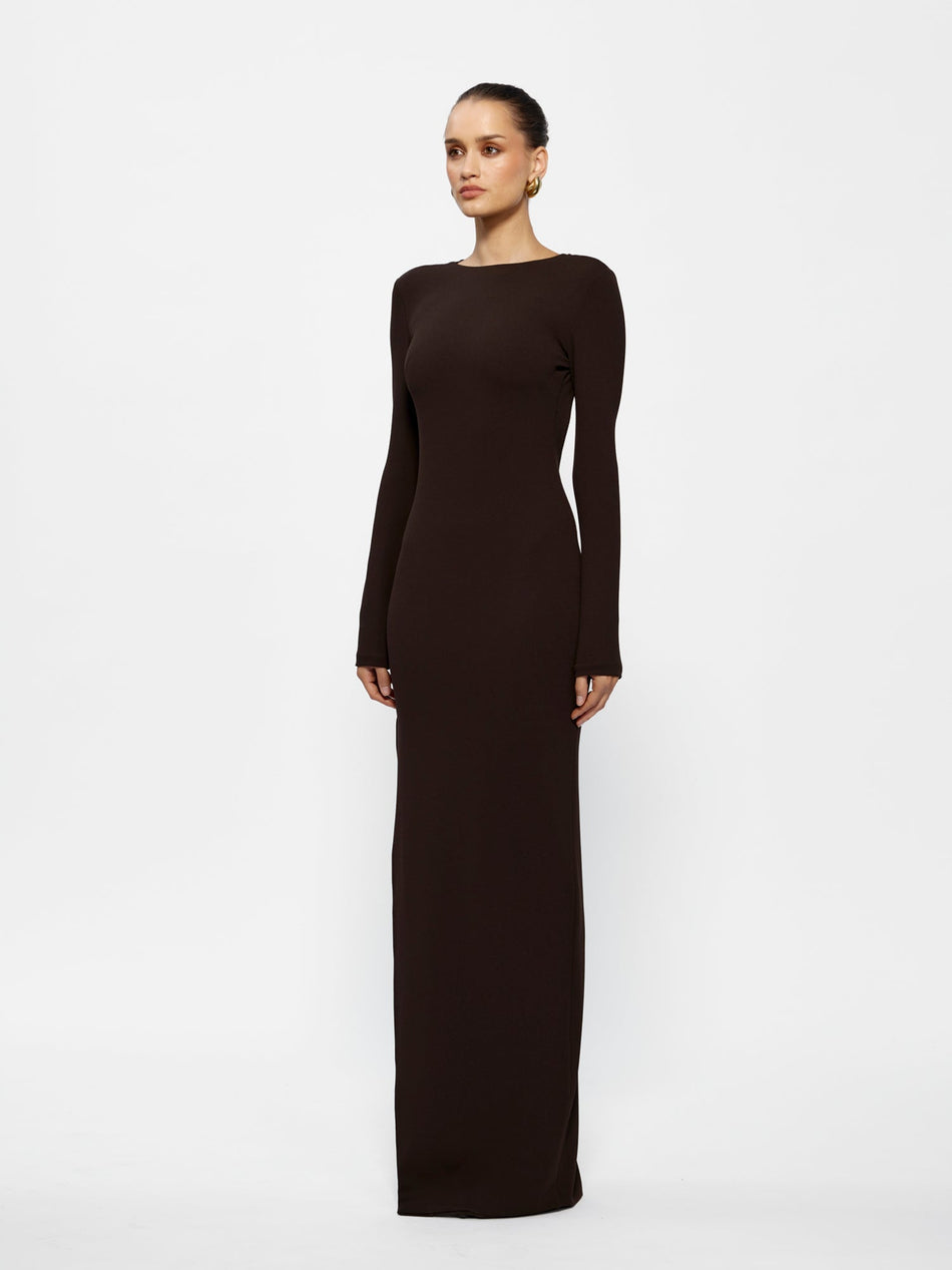 Hire EFFIE KATS Indie Gown in Coffee Brown