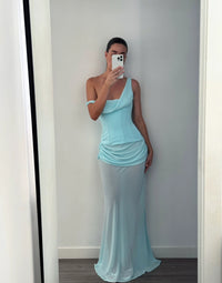 Hire NATALIE ROLT Cadence Gown in Baby Blue