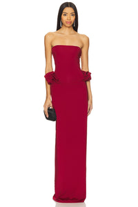 Hire MAYGEL CORONEL Calliope Maxi Dress in Carmesi Red