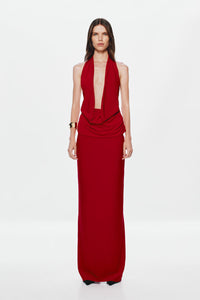 Hire MISHA Vanessa Jersey Maxi Dress in Cherry Red