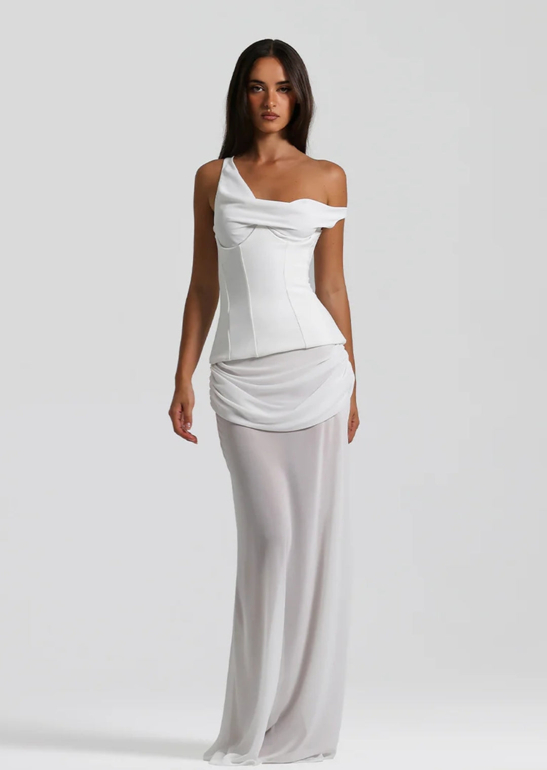 Hire NATALIE ROLT Cadence Gown in White