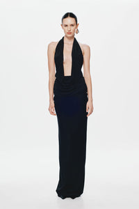 Hire MISHA Vanessa Jersey Maxi Dress in Black
