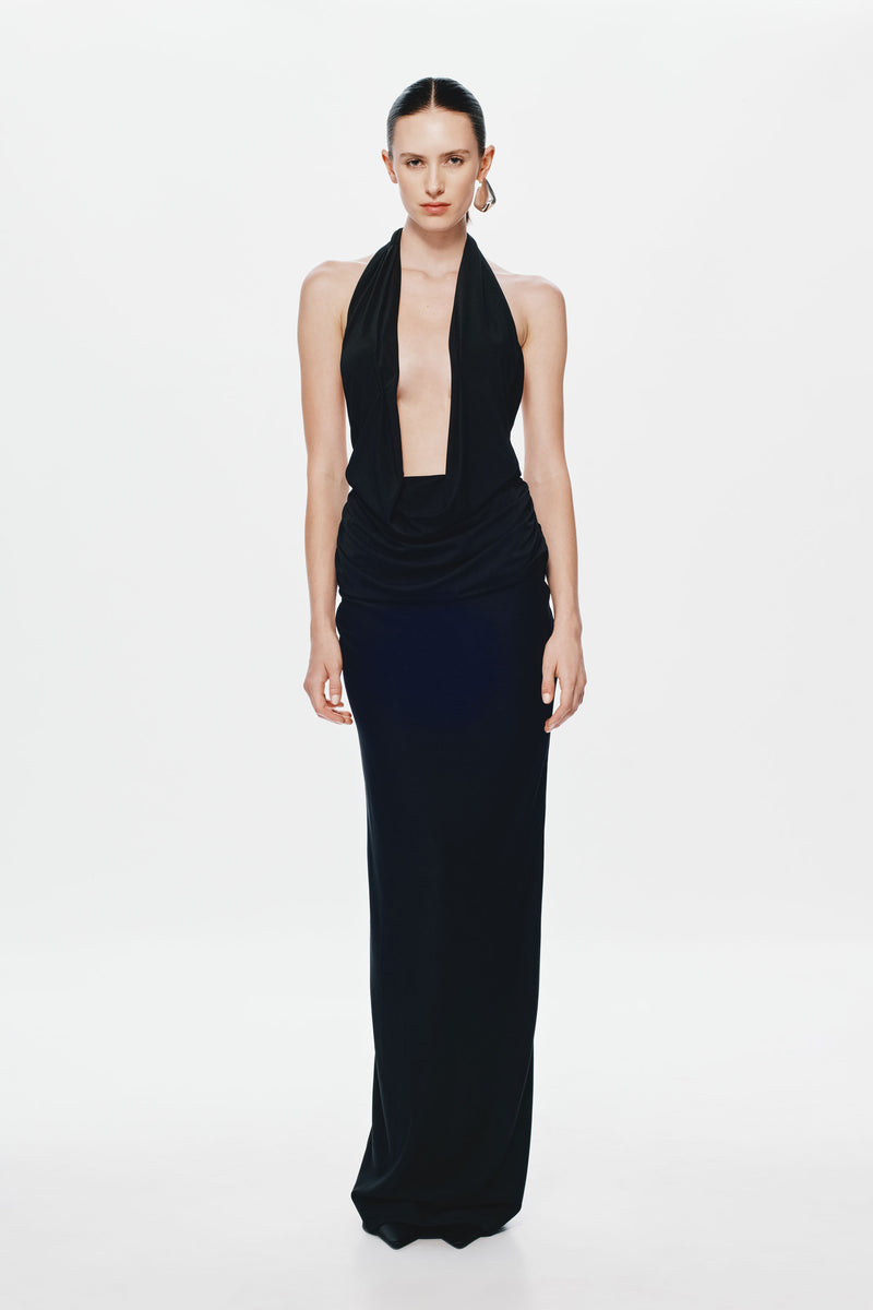 Hire MISHA Vanessa Jersey Maxi Dress in Black