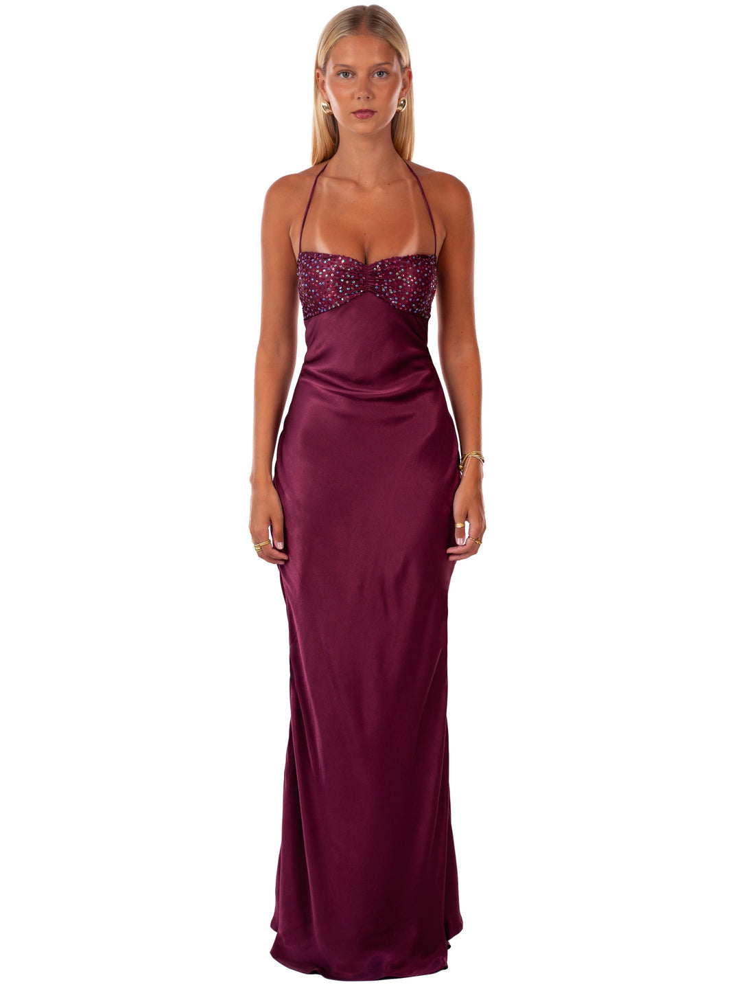 Hire I AM DELILAH. Jade Maxi in Berry Red