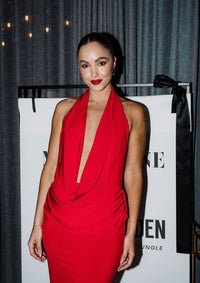 Hire MISHA Vanessa Jersey Maxi Dress in Cherry Red