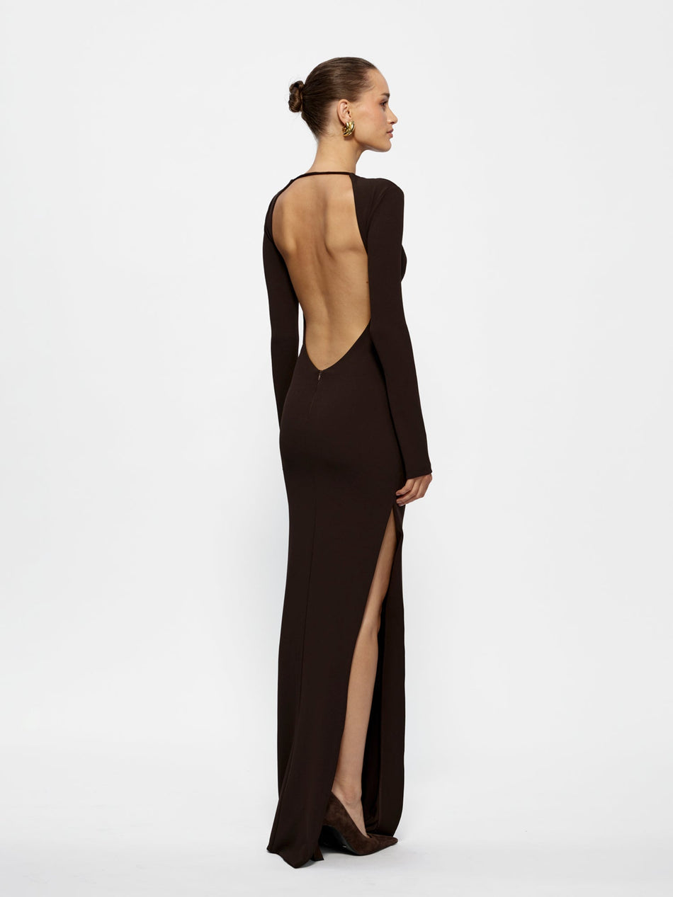 Hire EFFIE KATS Indie Gown in Coffee Brown