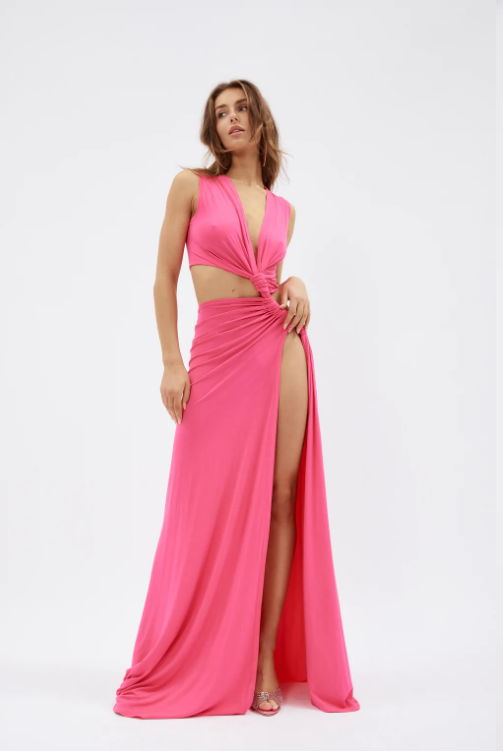 Hire SID NEIGUM Triple Loop Dress in Fuchsia Pink