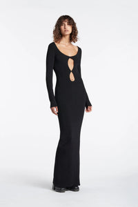 Hire SIR THE LABEL Petit Palace Midi Dress in Black