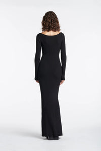 Hire SIR THE LABEL Petit Palace Midi Dress in Black