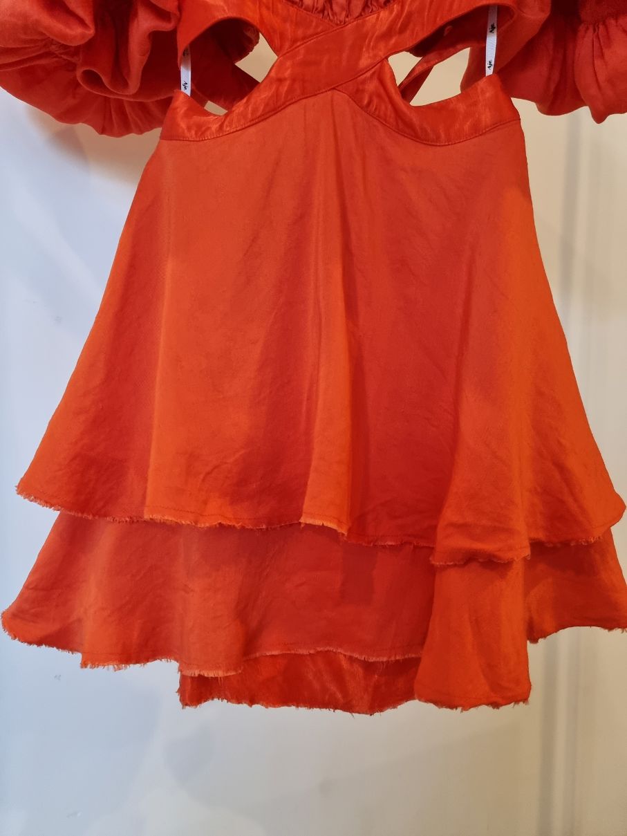 Hire AJE Gracious Cut Out Dress Saffron